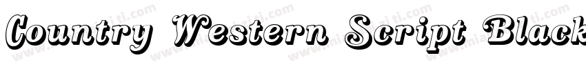 Country Western Script Black字体转换